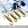 4pcs Stainless Steel Gold Tone Swivel Exhaust Pipe Springs