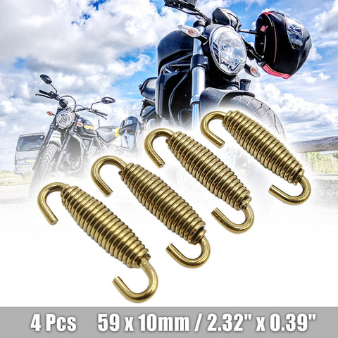 4pcs Stainless Steel Gold Tone Swivel Exhaust Pipe Springs