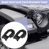 Jeep Wrangler JL JLU 2 x Black Hood Latch Lock Catch Covers (2018-2021)