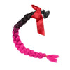 Bicycle Motorcycle Black Rose Red 22" Helmet Pigtail Braids Hair Suction Cup