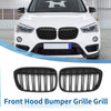 BMW X1 Matte Black 1 Pair Front Upper Bumper Grille (2016 - 2022)