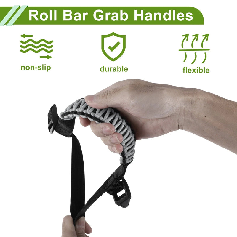 Jeep Wrangler 2024-2025 - Gray Roll Bar Grab Handles