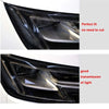 Audi A4 2017-2019 Car Smoke Black TPU Headlight Protect Sticker Film Fit