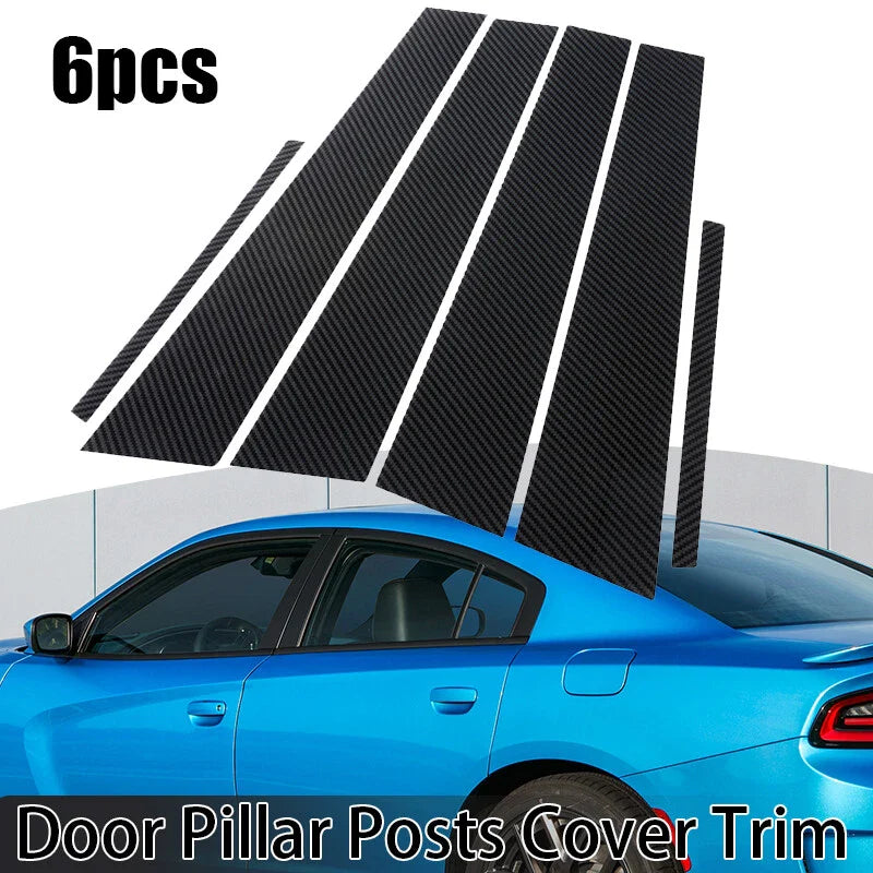 Dodge Charger Carbon Black Window Door Trim Covers (2011-2021)