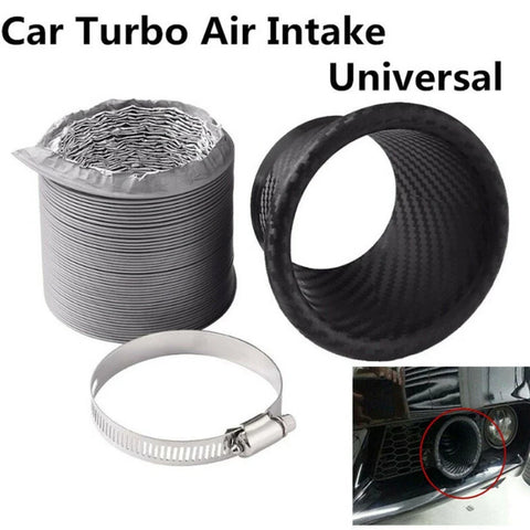 Turbo Front Bumper Car Air Intake Pipe Carbon Fiber Style