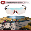 Motorcycle Riding Goggles Light Red Lens Black Frame TPU Cycling Sunglasses