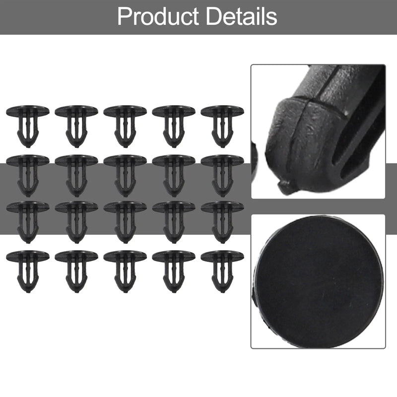 Civic Del Sol Clip / 10mm / Cowl Grille Clip Nylon Stem 20pcs