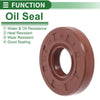 Make Model Oil Seal 17x40x8mm Rotary Shaft Seal FKM Rubber 5 Pcs