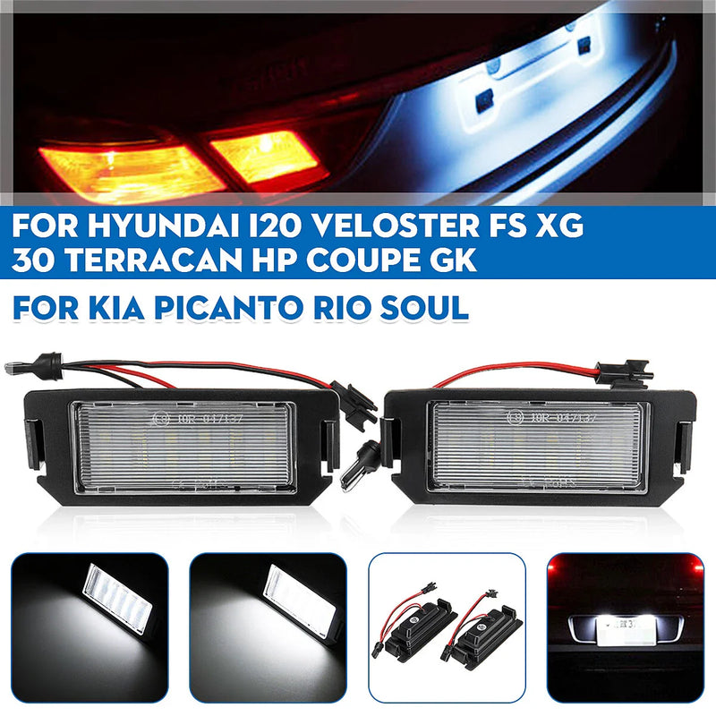 Hyundai Ioniq, Veloster, Genesis Coupe, Rio LED License Plate Light 2x