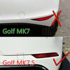 VW Golf 7.5 1 Pair Black Rear Bumper Fog Light Covers (2016-2019)