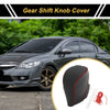 Honda Civic (2016-2021) Black Red Faux Leather Car Gear Shift Knob Cover