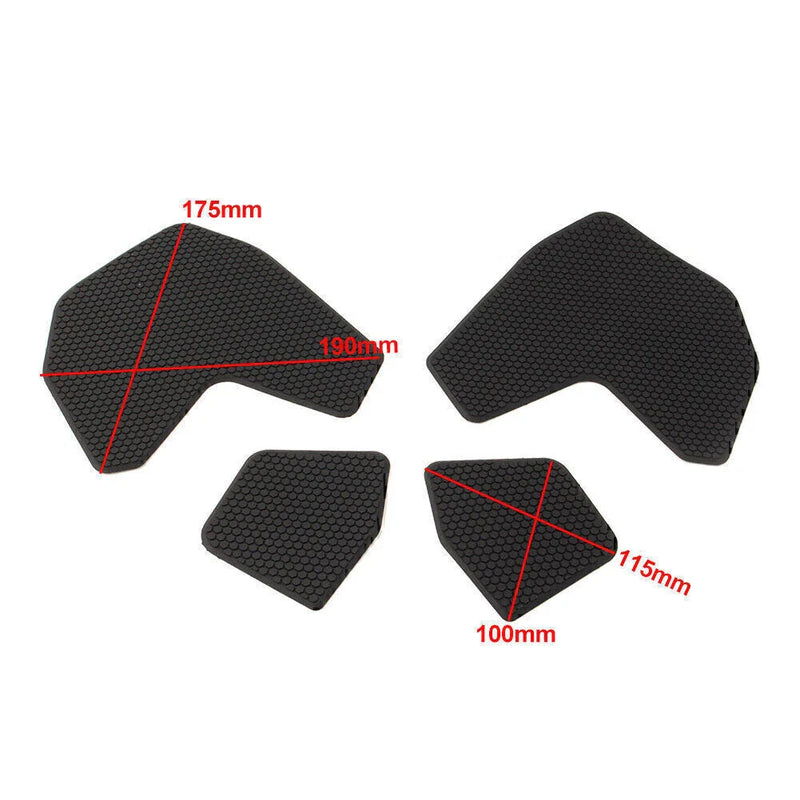Yamaha MT-09 FZ-09 4 Pcs Black Anti-Slip Traction Tank Pad (2013-2019)
