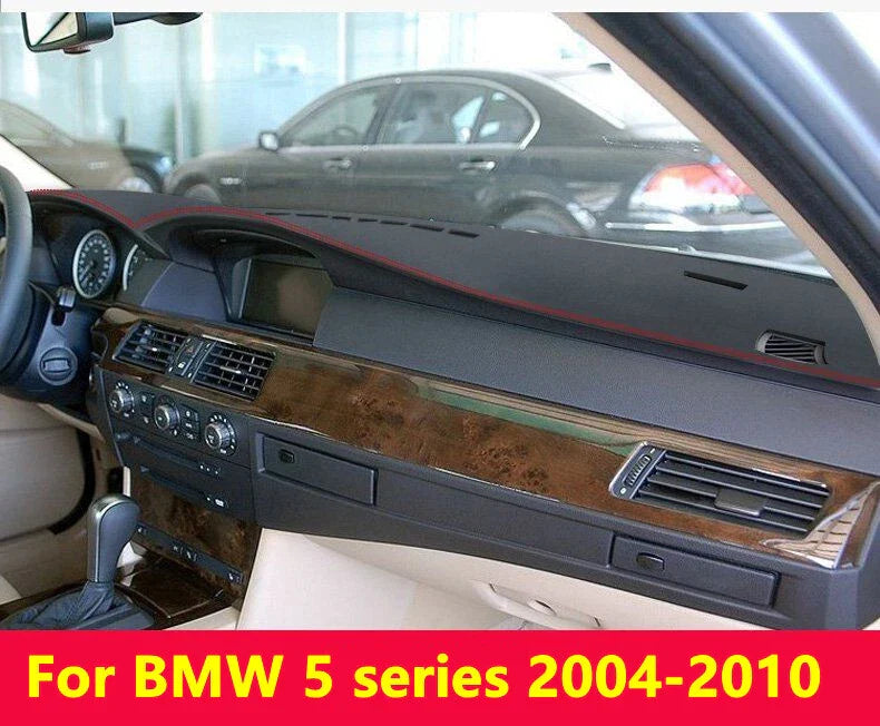BMW E60 5 Series Red Leather Dash Cover Pad Mat (2004–2010)