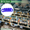 Oil Seal 35x48x10mm TPU Rotary Shaft Seal Blue 5 Pcs