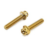 Motorcycle 10pcs Gold Tone M6 x 30mm Titanium Alloy Hexagon Bolts