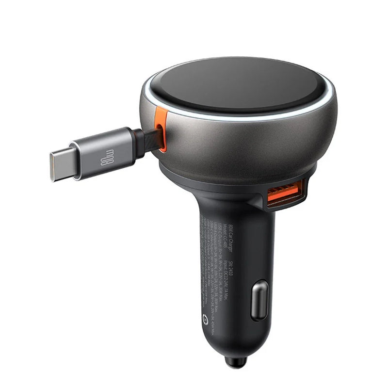 Efficient Power Delivery Car Charger Set with Dual Cables