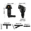 Honda 2 x Windshield Washer Nozzles Kit with Connectors