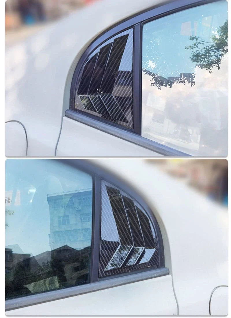 Honda Civic 2 x Carbon Fiber Side Vent Window Scoop Louver Trim (2006-2011)