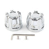 Harley Softail Touring Street Glide Chrome Front Cut Axle Nut Cap Covers
