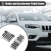 Jeep Cherokee (2014-2021) Black Silver Brake Accelerator Pedal Covers Set