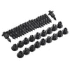 Retaining Fairings 20pcs Black Plastic Panel Fastener Clips 6mm Hole