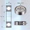 Automotive 10pcs 607ZZ 7x19x6mm Double Shield Deep Groove Ball Bearings