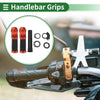 Motorcycle Orange Diamond Pattern Grips / 7/8 22mm Hand Grips Cover Kit