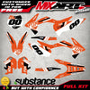 KTM SXF 250 Custom Decals GLOW STYLE Sticker Kit (2011-2012)