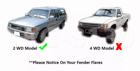 Toyota Hilux MK3 2 x Rear Mud Flaps (1992-1997)