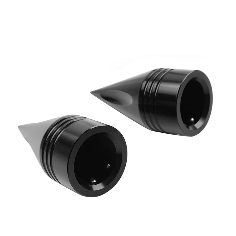 Harley Touring Dyna Sportster 1200 Spike Front Axle Cap Nut Covers
