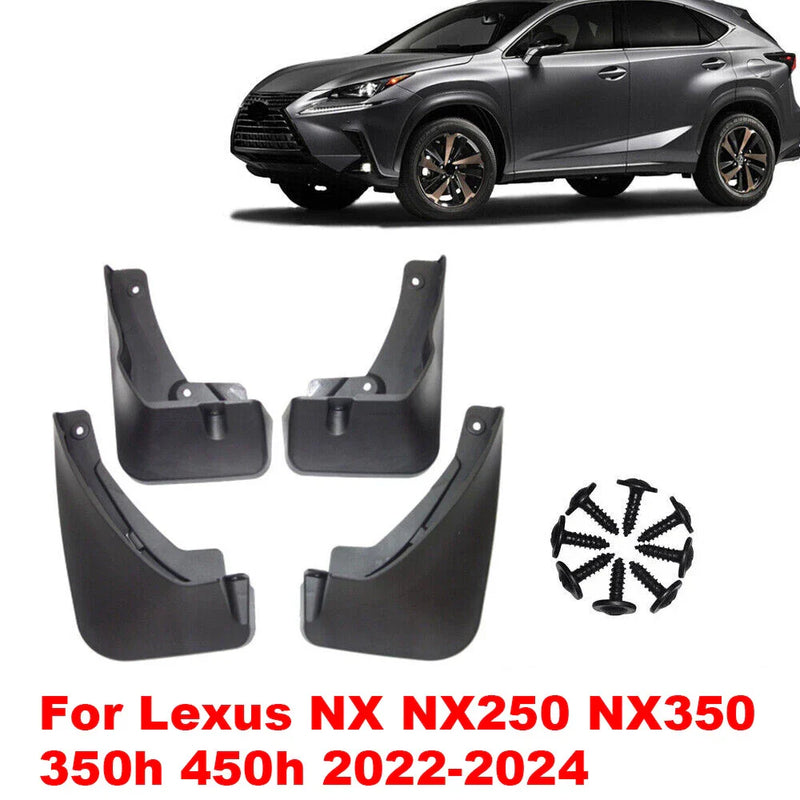 Lexus NX NX250 NX350 350h 450h 4pcs / Splash Guards Mud Flaps (2022-2024)