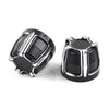 Harley Softail Touring Street Glide Dyna XL Black Front Axle Nut Cap Covers