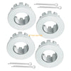 Set / 4 x Rear Axle Nuts w/ Pin / Honda TRX350 Rancher TE TM FE FM (2000–2006)