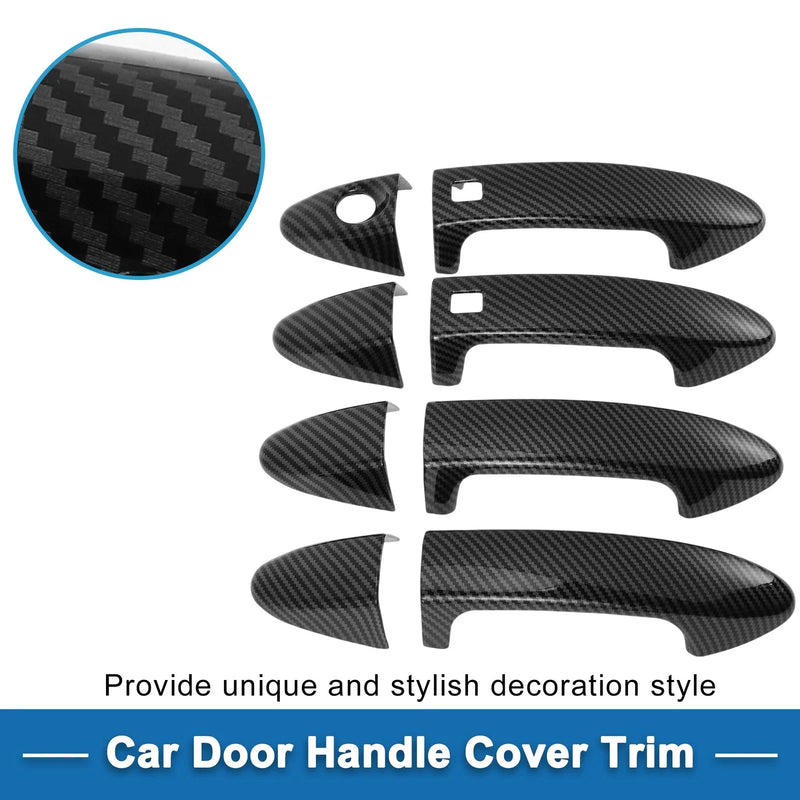 Ford Fiesta Carbon Fiber Black Door Handle Cover Trim (2011-2019)