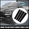 Dodge Ram Black 4 x Door Cover Panel Trim Pillar Posts Stickers