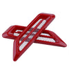 Universal Models 2 x Red Car Exterior Hood Air Flow Fender Side Vent Intakes