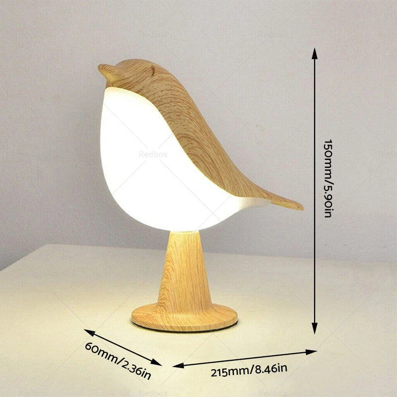 Bedroom LED Touch Table Lamp - Modern Magpie Bird Night Light