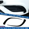 Benz CLA C118 2 x ABS Black Front Spoiler Air Vent Trim Covers (2019-2022)