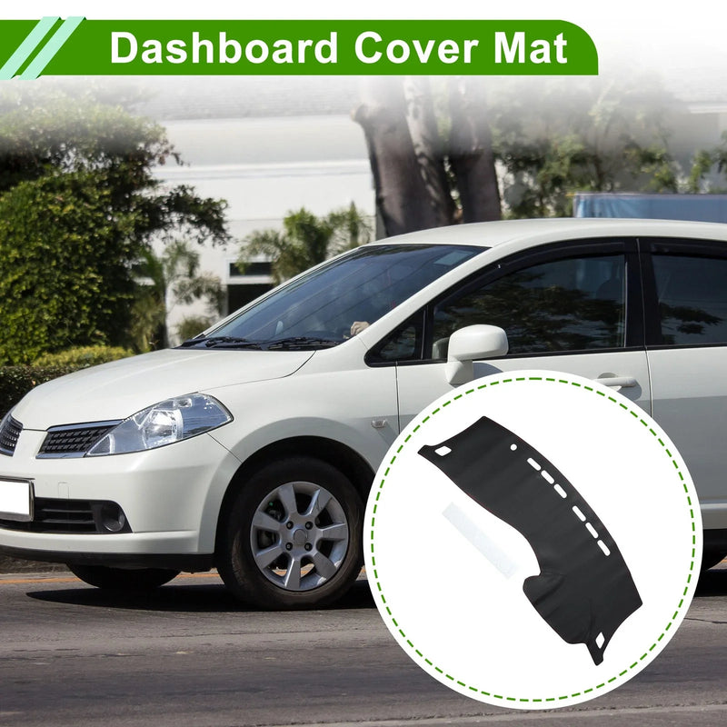 Nissan Tiida (2011-2017) Black Red Dashboard Cover Mat