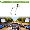 M8 Rear View Mirrors / Pair / Round Chrome Silver Tone Iron Plastic