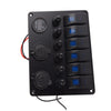 Car Truck Marine Boat 6 Gang LED Rocker Switch Panel