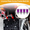 Universal Motorcycle M6 License Plate Screws Cover 40mm 4Pcs