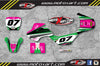 Kawasaki KDX 50 - STRIKE PINK STYLE Stickers Custom Graphic Kit