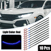 Cars / Motorcycles Blue Light 10pcs 30cm Interior LED Strip Light 12V Flexible