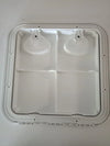 Access Hatch Caravan Boat Marine White 380x380 Deluxe Walk-On with Lock