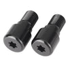 Motorcycle Dirt Bike 18mm Black Handlebar Grips & End Cap Plugs