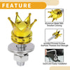 Universal Motorcycle M6 License Plate Screws Cover / 35mm / Gold Tone