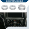 Jeep Cherokee (2014-2022) 3 x Pcs AC Media Volume Tune Switch Knob Cover Ring