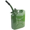Fuel / Petrol 2.6 Gallon Green Steel Jerry Can w/Spout (No Year)