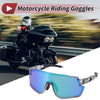 Motorcycle Riding Goggles Green Lens Gray Frame Cycling Sunglasses